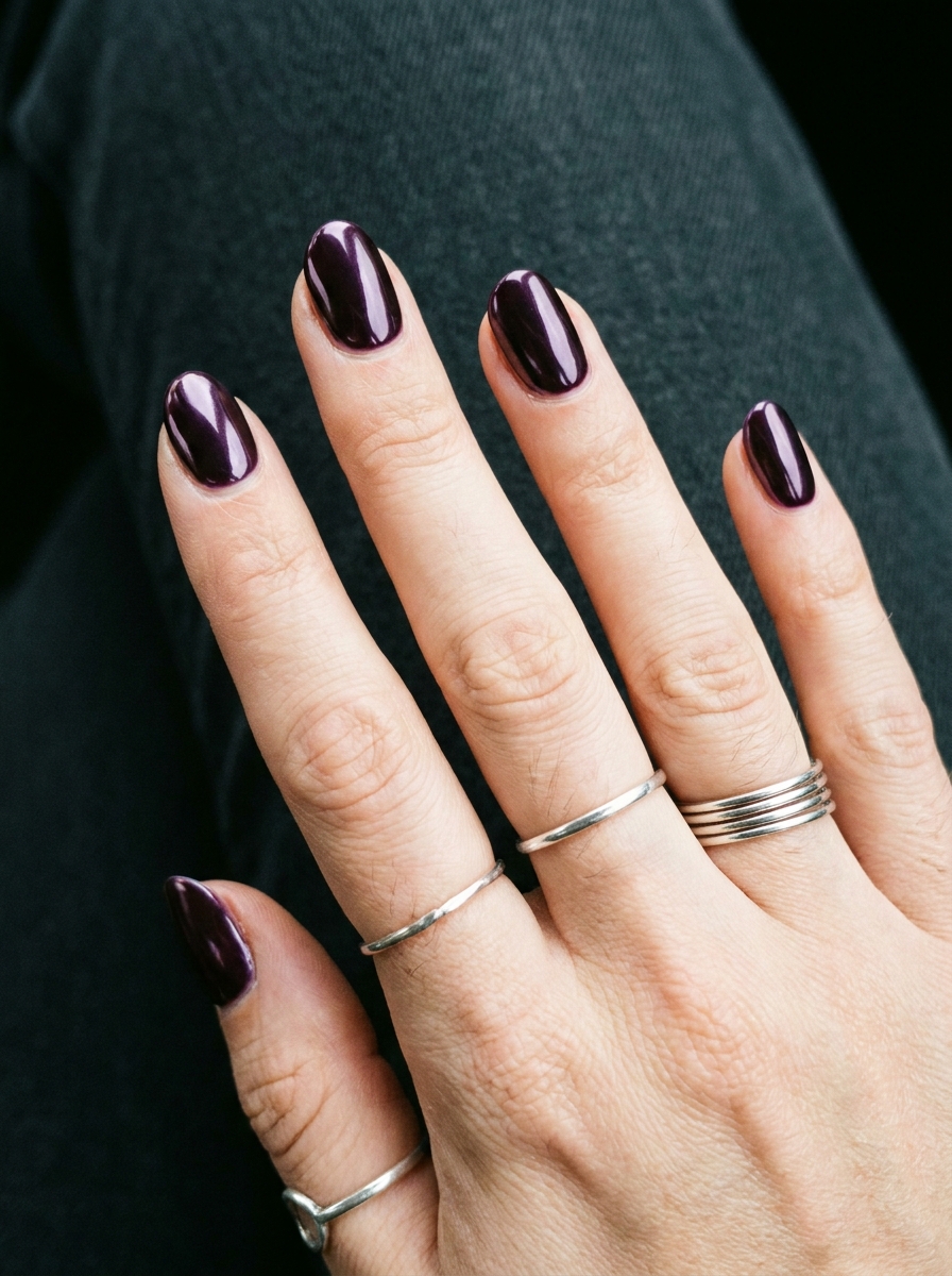 Purple Chrome Halloween Nails als Halloween Nägel Inspiration 2026
